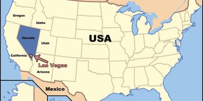 Las Vegas քարտեզի վրա ԱՄՆ-ի